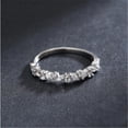 thumbnail image 1 of Womens S925 Silver Ring Diamond Shaped Zircon Gemstone Electroplated Rhombus Minimalist Jewelry For Her Elegant Gift, 1 of 5