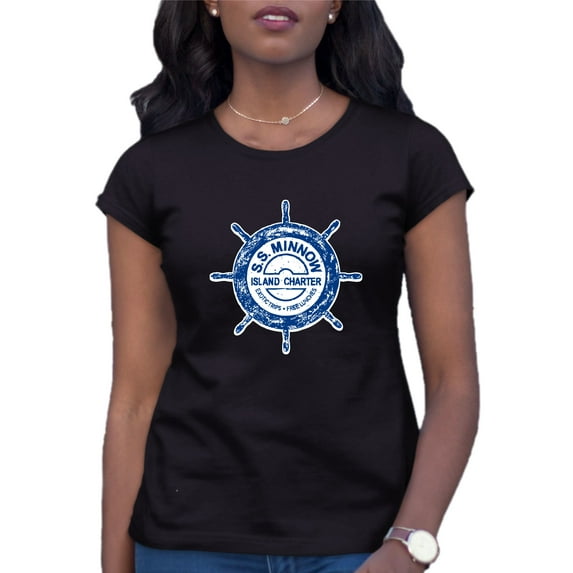 Womens SS Minnow Funny Retro T-Shirt