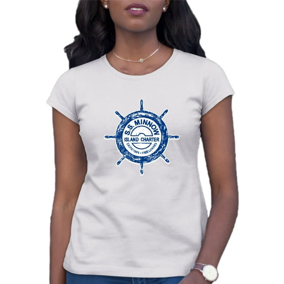 Womens SS Minnow Funny Retro T-Shirt