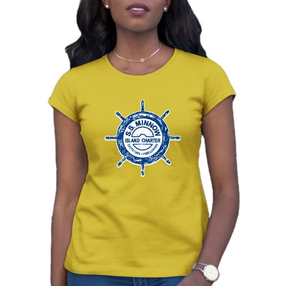 Womens SS Minnow Funny Retro T-Shirt