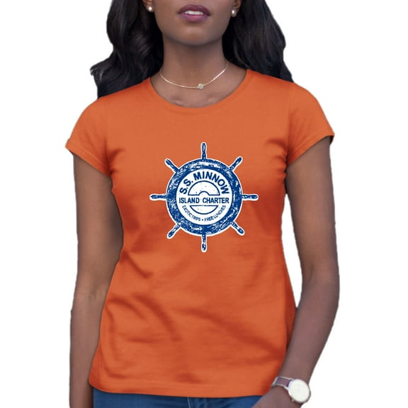 Womens SS Minnow Funny Retro T-Shirt