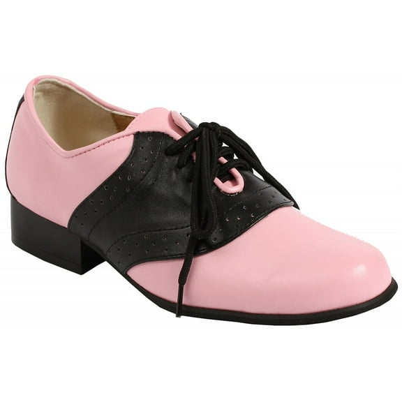 105 SADDLE Adult Costume Shoes Black/Pink - Size 7