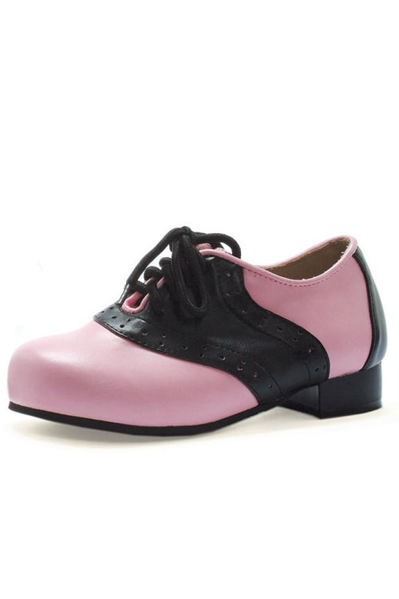 Womens Saddle Black And Pink Shoes