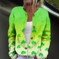 thumbnail image 1 of Womens Saint Patrick's Day Cardigan Sweaters Shamrock Pattern Long Sleeve Button Down Cardigan Saint Patrick's Day Gifts, 1 of 5