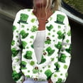 thumbnail image 1 of Womens Saint Patrick's Day Cardigan Sweaters Shamrock Pattern Long Sleeve Button Down Cardigan Saint Patrick's Day Gifts, 1 of 5