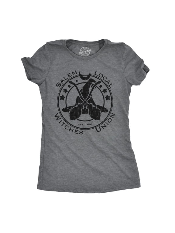 Womens Salem Local Witches Union T Shirt Funny Halloween Witch Tee Womens Graphic Tees