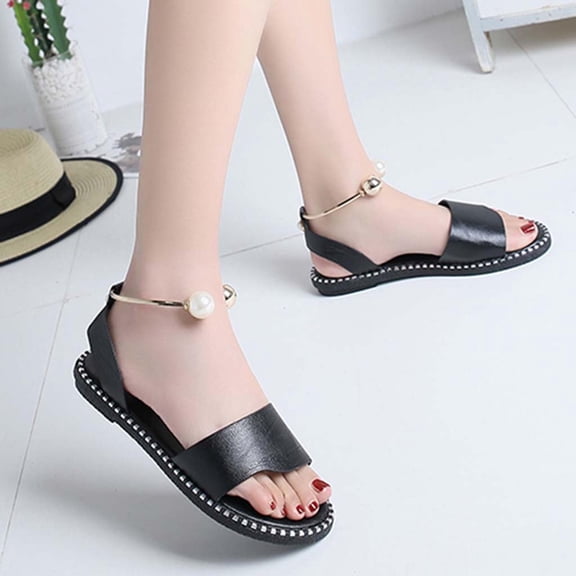 Womens Sandals Clearance Under $10.00,AXXD Women's Shoes Men's Sandals Shoes Outdoor Flip Flops Beach Leisure Slippers for Women'S Easter Outfits Black 9