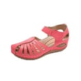 thumbnail image 1 of Womens Sandals Clearance, Summer Shoes Wedge Heel Retro Hollow Out Casual Women's Sandals, 1 of 7