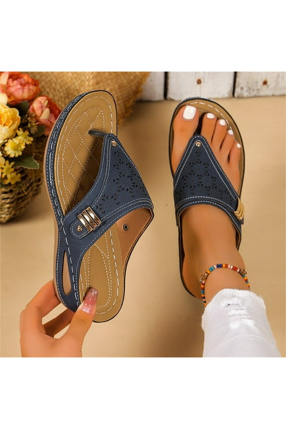 Womens Sandals Comfortable Dressy Arch Support Orthotic Slides Orthopedic Slippers Summer Walking Thong Flip Flops Clearance Sale