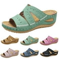 thumbnail image 1 of Womens Sandals Comfortable Dressy Women's Summer Wedge Sandals - Dressy Low Heel Comfortable Shoes, Casual Slip On with Arch Support, 1 of 5