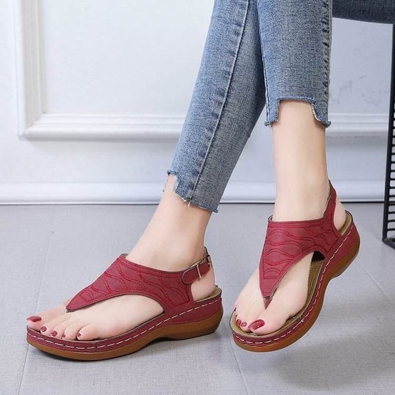 Womens Sandals Comfortable Flip Flops for Women with Arch Support Summer Casual Wedge Sandals Shoes