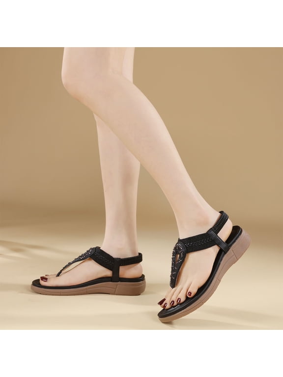 Womens Sandals Comfortable Oofos Womens Women's Fashion Casual Home Comfortable Light Fish Mouth Sandals Black