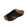 thumbnail image 1 of Womens Sandals Dressy Women's Fashion Casual Summer New Solid Color Fish Mouth Wedge Heel Thick Bottom Slippers, 1 of 7