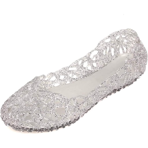 Womens Sandals Flat Jelly Shoes Slip On Hollow Out Loafers