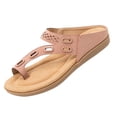 thumbnail image 1 of Womens Sandals Flip Flops for Women's with Arch Support Comfortable for Walking Flat Sandal Bohemian Hollow Massage Function Causal Slide Sandal, 1 of 6