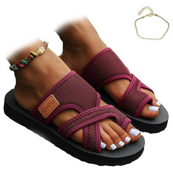 Womens Sandals With Arch Support Orthopedic Arch Support Platform Sandals Comfortable Low Wedges Sandals Flatform Summer Dress Shoes Size 9