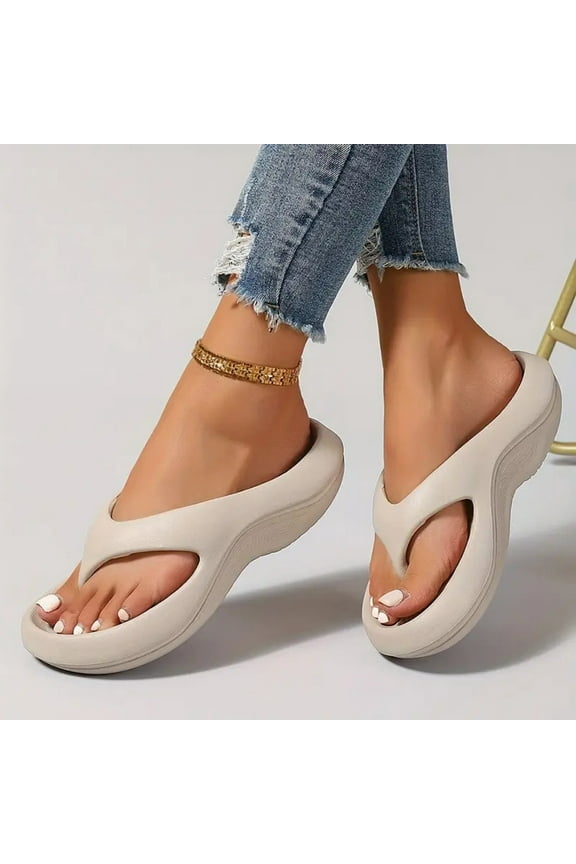 White Sandals Orthopedic Sandals for Women Arch Support Recovery Flip Flops Pillow Soft Summer Beach Shoes