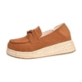 thumbnail image 1 of Womens Sandles Oofos Women Sandals Sandals Women's Fashionable And Casual Versatile Fisherman's Sole Eye-Catching Summer And Fall Style Comfortable Thick-Soled Height-Enhancing Tassel Loafers Brown, 1 of 8