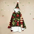 thumbnail image 1 of Womens Santa Claus Cape Hooded Christmas Poncho Cloak Holiday Party Christmas Gift Sherpa Lined Wrap Shawl Cozy Soft Capes Coat Funny Trendy Xmas Party Outfits, 1 of 3