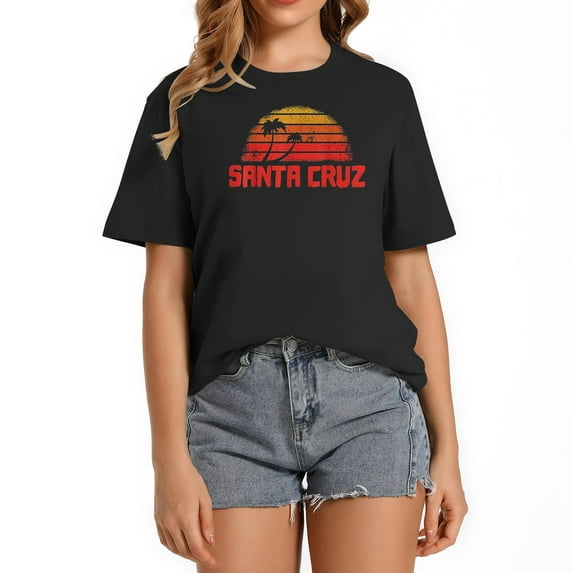 Womens Santa Cruz Vintage Retro T-Shirt 70S Throwback