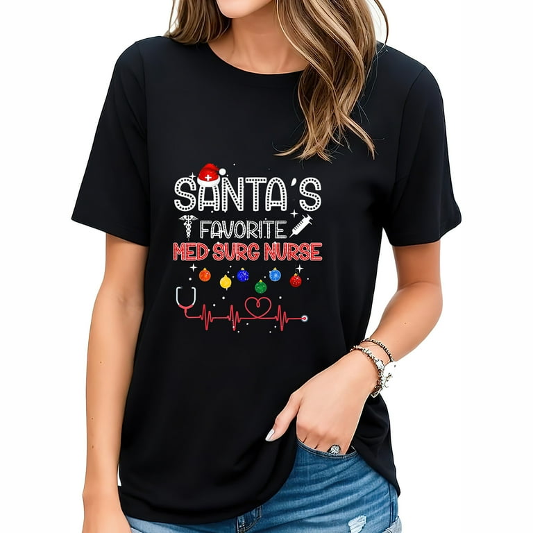Santa's Favorite Nurse Merry Christmas T-Shirt Santa's Favorite Nurse Merry Christmas T-Shirt