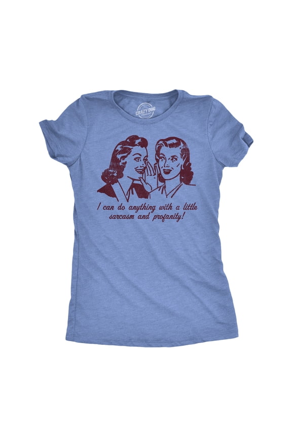 Womens Sarcasm and Profanity Tee Funny Graphic T Shirts for Ladies Womens Graphic Tees