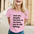 thumbnail image 1 of Womens Sarcastic T Shirts With Funny Sayings Novelty Graphic Tees For Women Womens Oversized Tee Space Apparel Long T Shirts for Leggings for Women Stretch Shirt Woman Tees Woman Summer Tops Solid T, 1 of 4