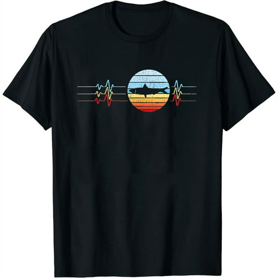 Womens Sardines Retro Vintage 70S 80S Style Heart Beats T-Shirt White Small