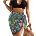 thumbnail image 1 of Womens Sarong Bikini Swimsuit Cover Up - Ladies Beach Bathing Suits Wrap - Melon - 2XL, 1 of 5