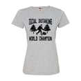 thumbnail image 1 of Womens Sasquatch Social Distancing World Champion Bigfoot Deluxe Soft T-Shirt, 1 of 1