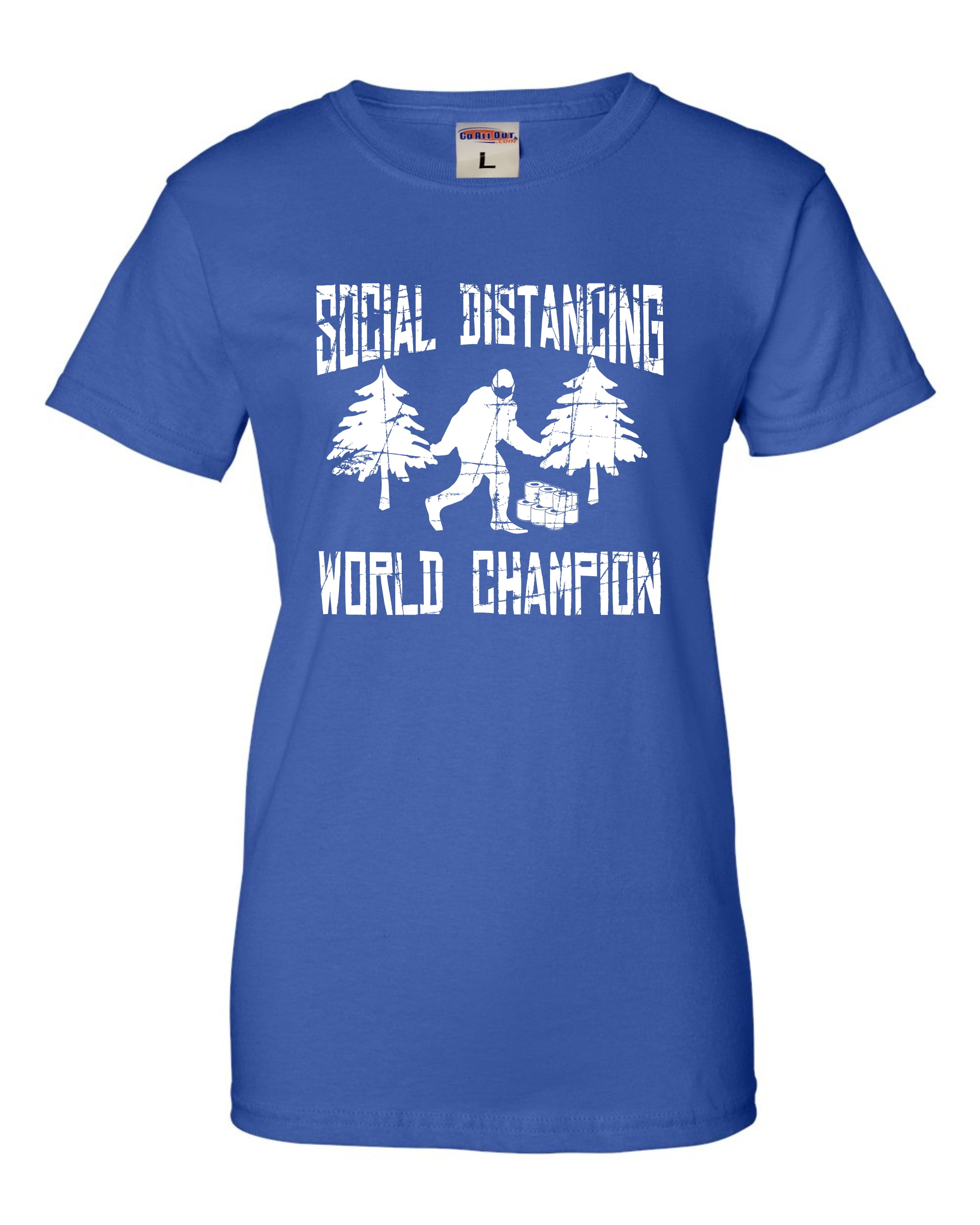 Social Distancing Champ Introvert Antisocial Bigfoot Fans T-Shirt Social Distancing Champ Introvert Antisocial Bigfoot Fans T-Shirt