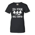 thumbnail image 1 of Womens Sasquatch Social Distancing World Champion Bigfoot T-Shirt, 1 of 1