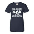 thumbnail image 1 of Womens Sasquatch Social Distancing World Champion Bigfoot T-Shirt, 1 of 1