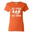 thumbnail image 1 of Womens Sasquatch Social Distancing World Champion Bigfoot T-Shirt, 1 of 1