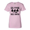 thumbnail image 1 of Womens Sasquatch Social Distancing World Champion Bigfoot T-Shirt, 1 of 1