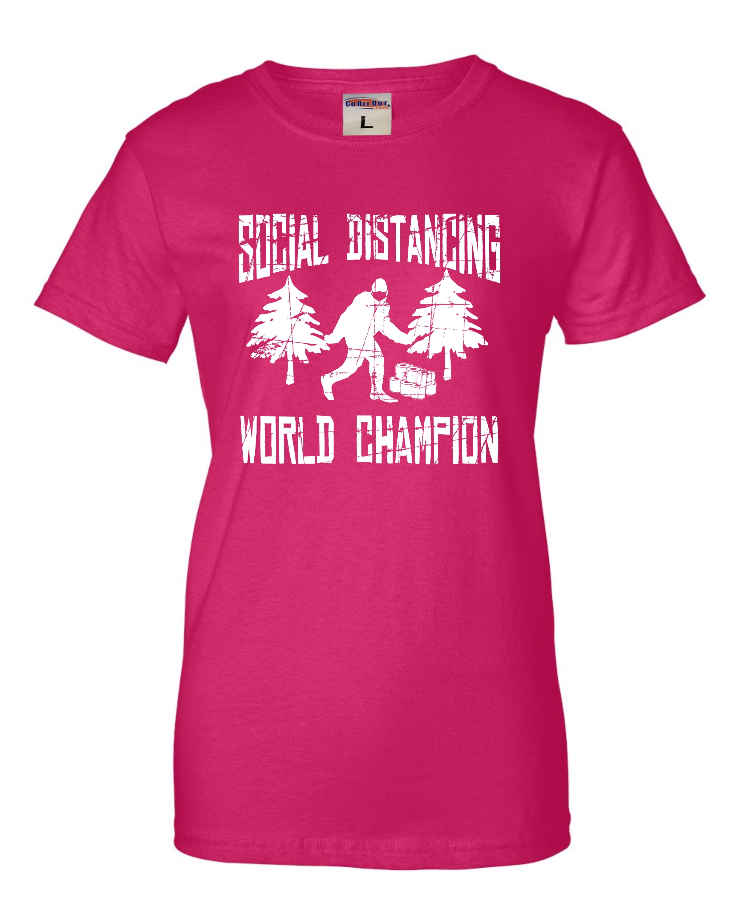 Social Distancing Champ Introvert Antisocial Bigfoot Fans T-Shirt Social Distancing Champ Introvert Antisocial Bigfoot Fans T-Shirt