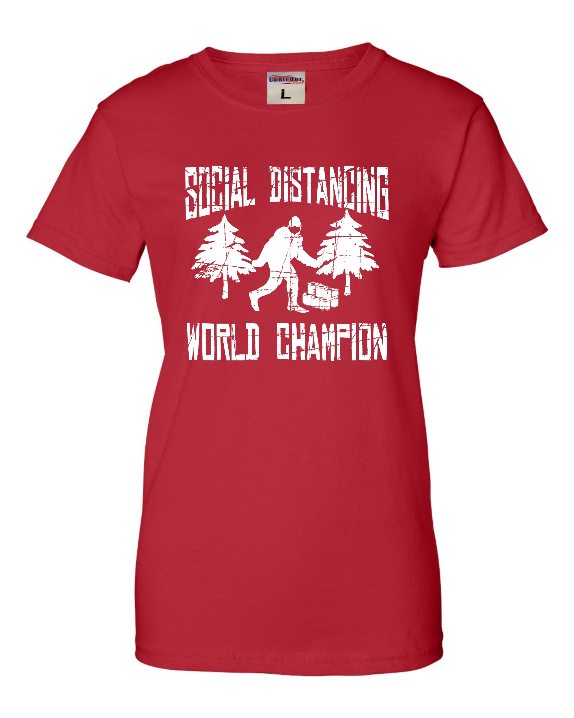 Social Distancing Champ Introvert Antisocial Bigfoot Fans T-Shirt Social Distancing Champ Introvert Antisocial Bigfoot Fans T-Shirt