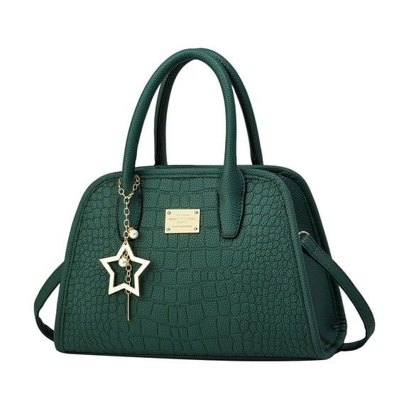 Womens Satchel Purse Small Stars Leather Crossbody Shoulder Handbags Top Handle Work Tote Bags for Ladies