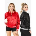 thumbnail image 1 of Womens Satin Dance Team Bomber Jacket, 1 of 14