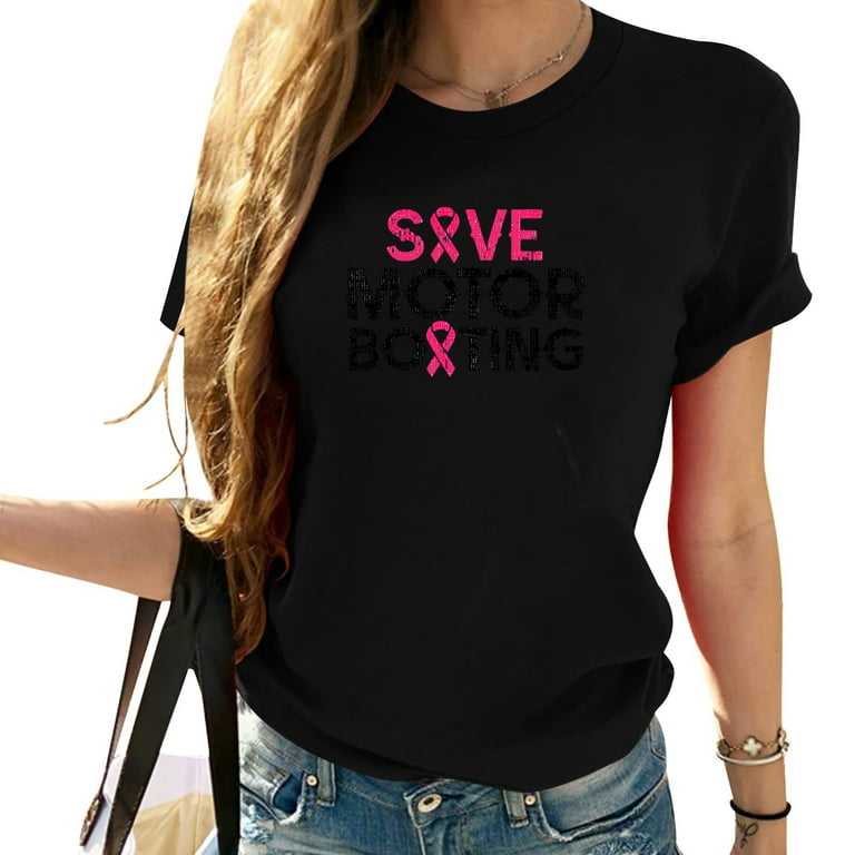 Save Motor Boating Funny Breast Cancer Awareness Tshirt Save Motor Boating Funny Breast Cancer Awareness Tshirt