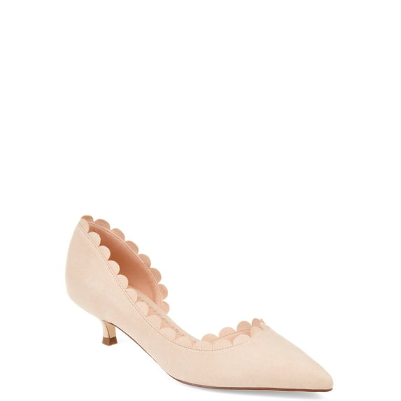 Womens Scalloped Pointed Toe Pump