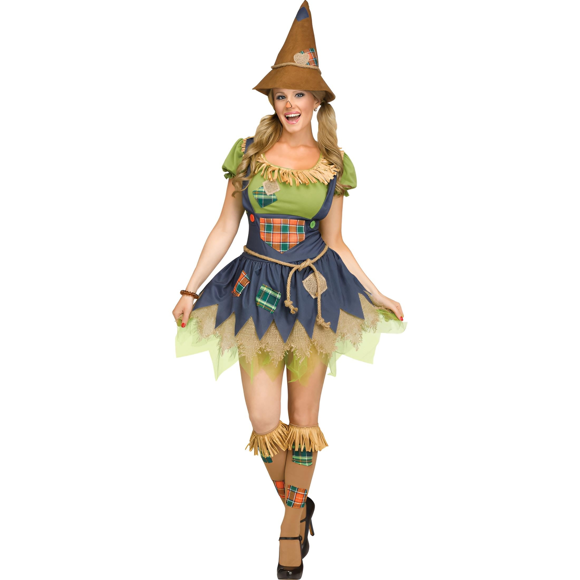 Fun World Women's Halloween Scarecrow Costume with Accessories, Multi, S/M  Size 2-8 - Walmart.com