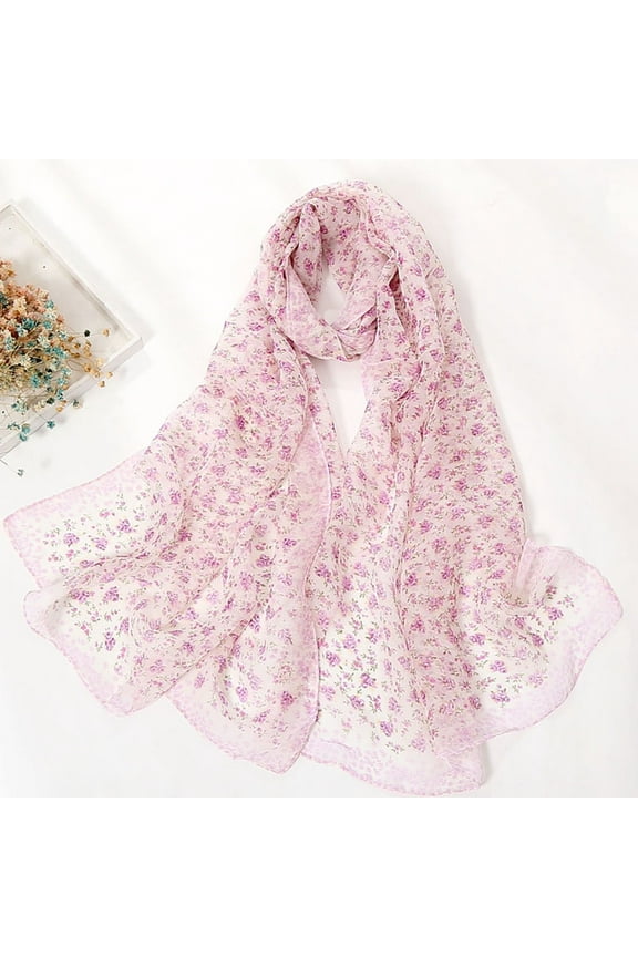 Womens Scarf Fashion Small Floral Printing Long Soft Wrap Ladies Scarves Summer Winter Fall Shawl Wraps Scarfs