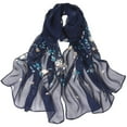 thumbnail image 1 of Womens Scarf Fashion Women Roses Printing Long Soft Wrap Scarf Simulation Silk Shawl Scarves Scarf, 1 of 1