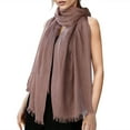 thumbnail image 1 of Womens Scarf Winter Blanket Large Scarves Thick Soft Warm Plaid or Solid Color Scarfs, 1 of 7