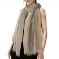 thumbnail image 1 of Scarf for Women Winter Clothing for Womens Solid Color Cotton And Linen Scarf for All Season Beach Strip Scarf, 1 of 8