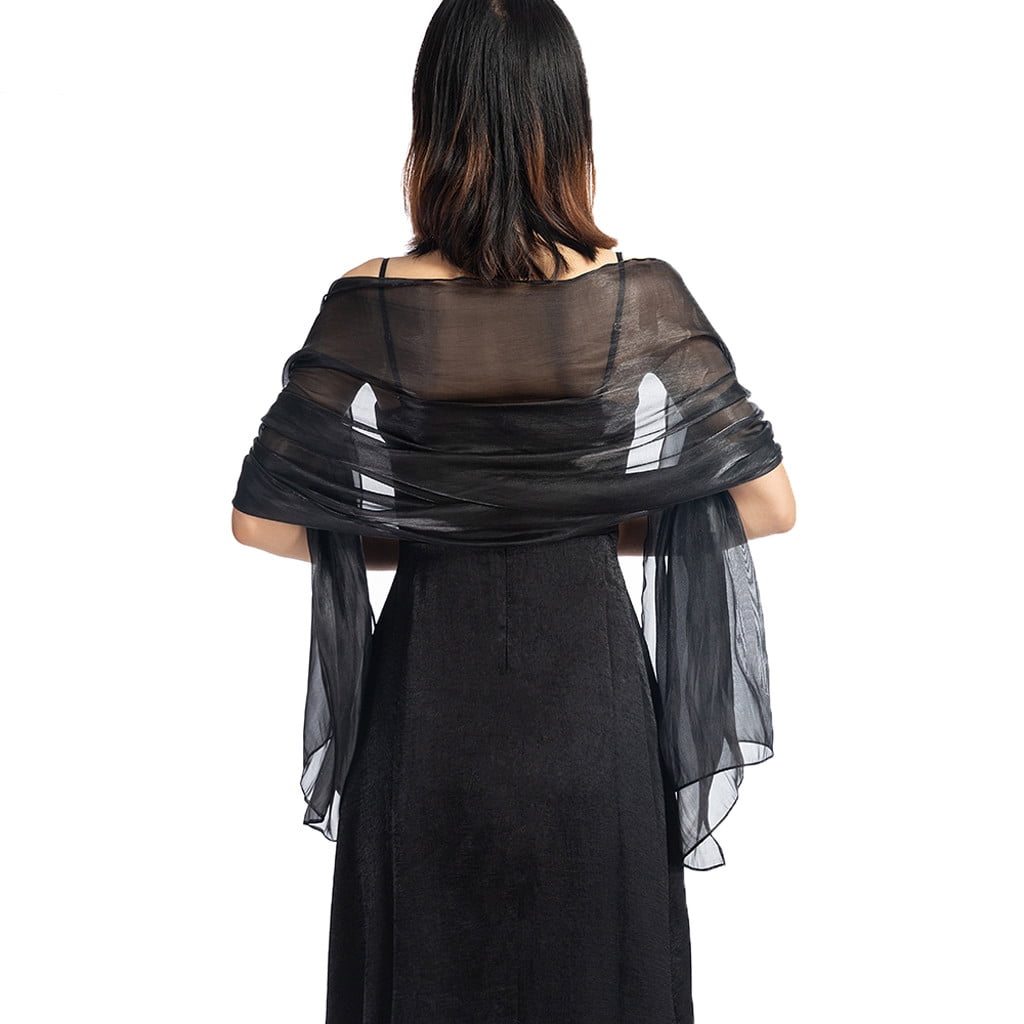Womens Scarf Wrap Wedding Evening Solid Party Dress Accessory Summer ...