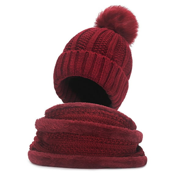 Womens Scarf and Beanie Set Winter Warm Knitted Hat and Infinity Scarf for Women Cold Weather Soft Touch