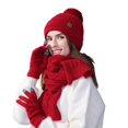 thumbnail image 1 of Womens Scarves Winter Clothing for Women Hat Scarf And Glove Set Fashionable Outdoor Baby Warm Three Piece Set, 1 of 8