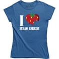 thumbnail image 1 of Womens Scented Ink I Heart Strawberries Fruit T-Shirt, 1 of 4